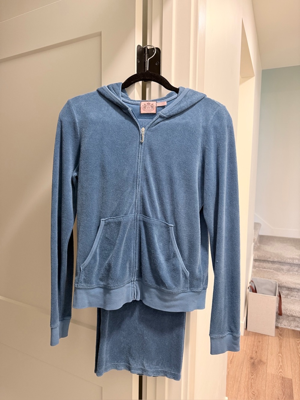 Women’s Blue Hooded Zip-Up Jacket by